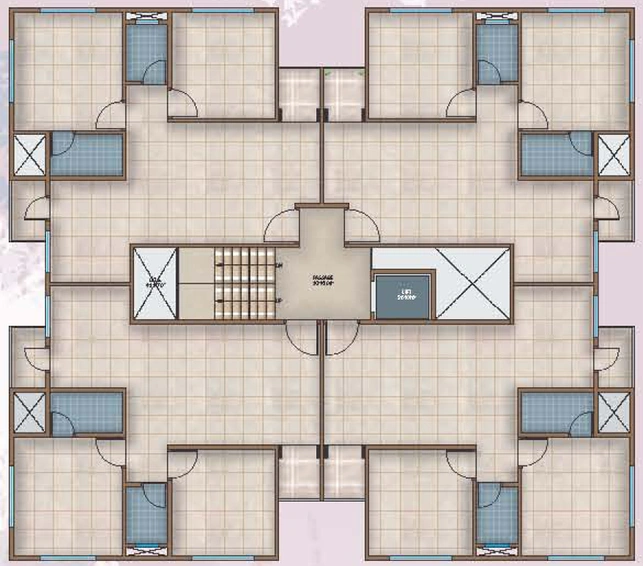 Floor Plan of Ananta Ashtha in Waghodia Road, Vadodara - Image 103463