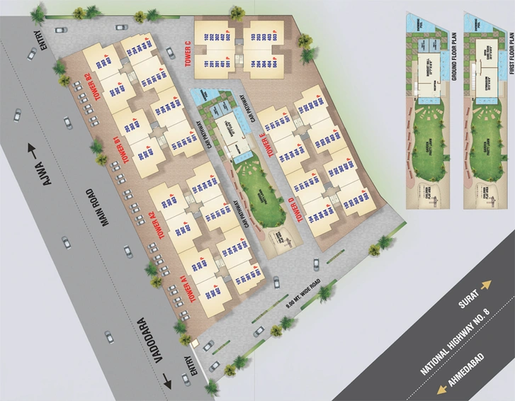 Master Plan of Ananta Lifestyle in Ajwa Road, Vadodara - Image 102790