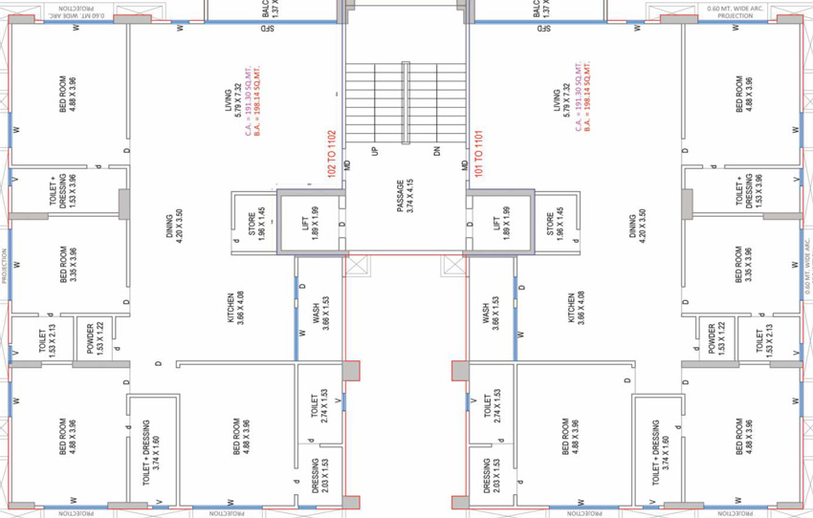Floor Plan of Pratham Avenue in Mota Varachha, Surat - Image 70793