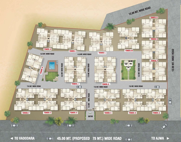 Master Plan of Ananta Samruddhi in Ajwa Road, Vadodara - Image 102809