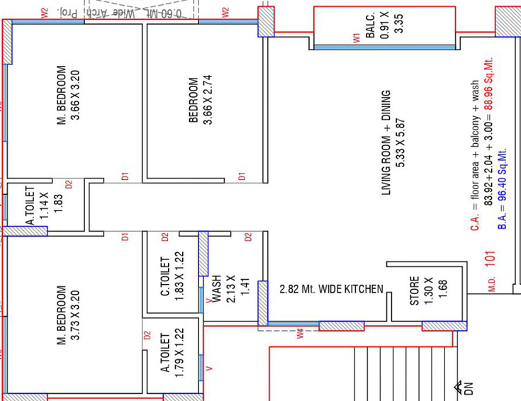 3 BHK Flat in Anmol Shatabdi Heritage in Variav, Surat - Image 589869