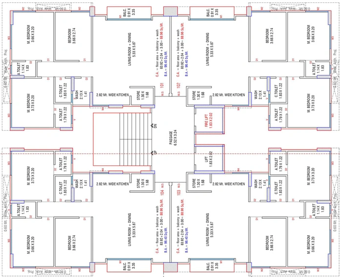 Floor Plan of Anmol Shatabdi Heritage in Variav, Surat - Image 71696