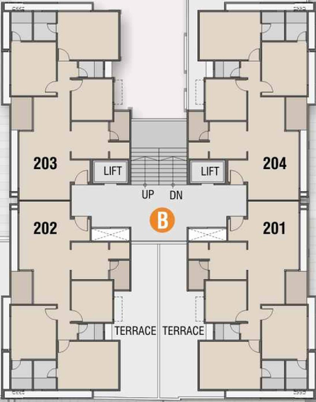 Floor Plan of Shaligram Square in Gota, Ahmedabad - Image 70206