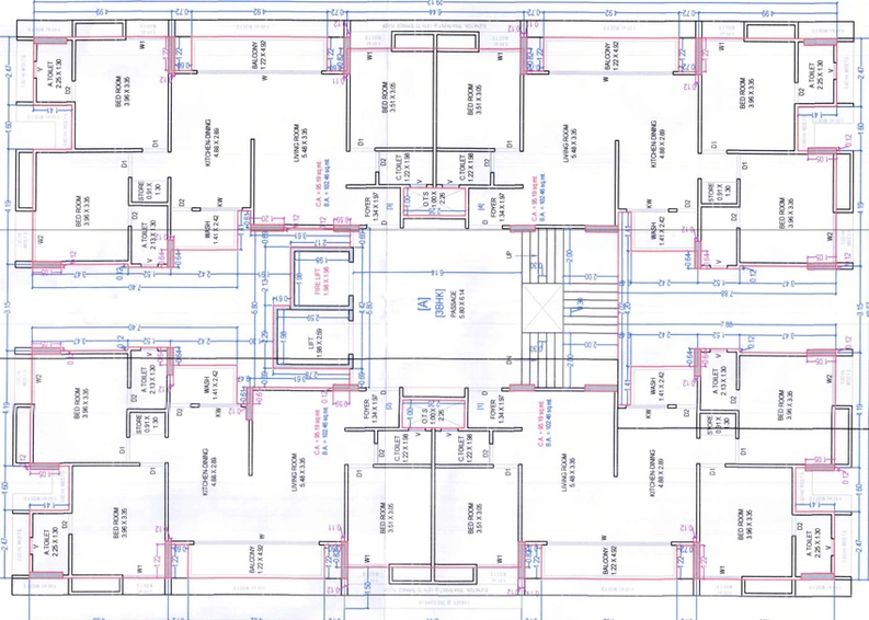 Floor Plan of Vasudev Gopinath Sky in Katargam, Surat - Image 71433
