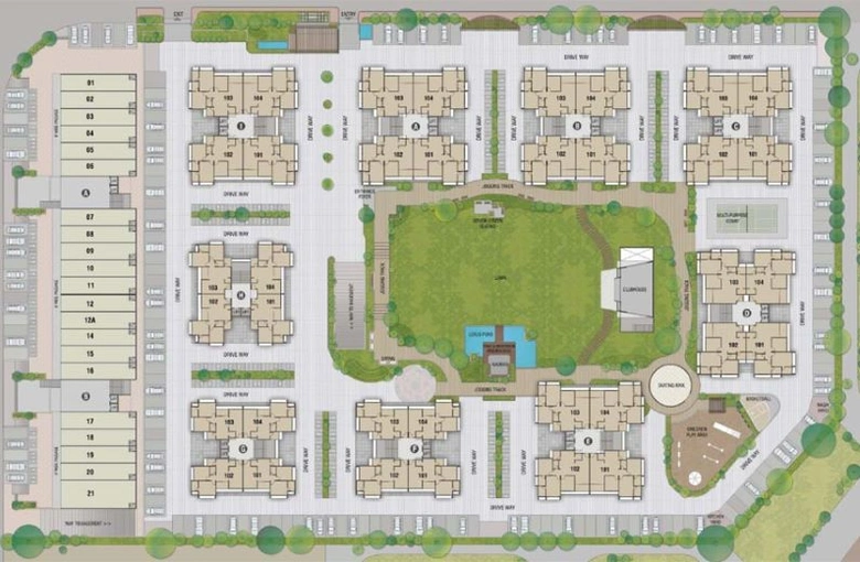 Master Plan of Shaligram Lakeview in Vaishnodevi Circle, Ahmedabad - Image 72589