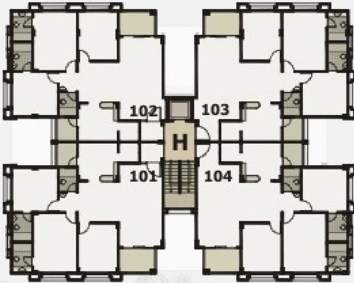 Floor Plan of Shaligram Flora in Thaltej, Ahmedabad - Image 70218