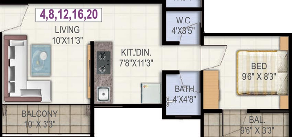 1 BHK Flat in Balaji Siddhi Sankul in Satpur Colony, Nashik - Image 591579