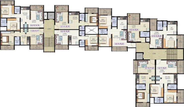 Floor Plan of Balaji Siddhi Sankul in Satpur Colony, Nashik - Image 72358