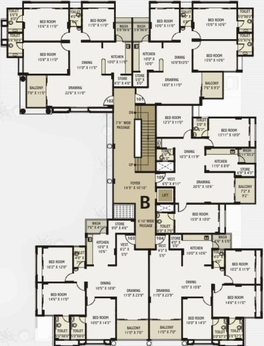 Floor Plan of Shaligram Coral in Thaltej, Ahmedabad - Image 73593