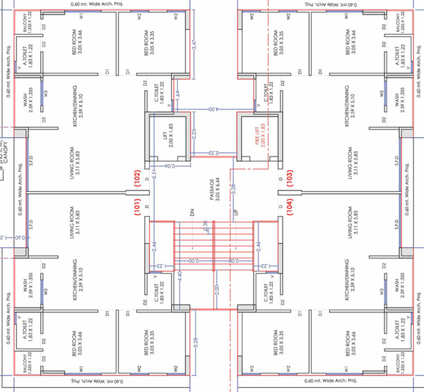 Floor Plan of Heer Skynand Heights 2 in Sarthana Jakat Naka, Surat - Image 71635