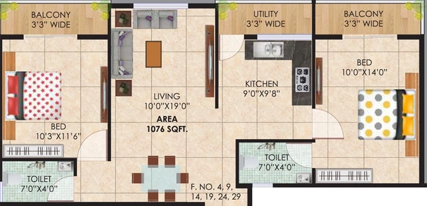 2 BHK Flat in Fourth Dimension Ishna in Adgaon, Nashik - Image 590012