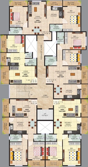 Floor Plan of Fourth Dimension Ishna in Adgaon, Nashik - Image 71806