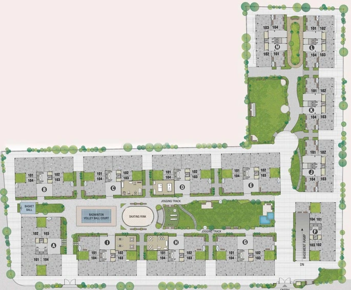 Master Plan of Shaligram Garden Residency 3 in South Bopal, Ahmedabad - Image 72860