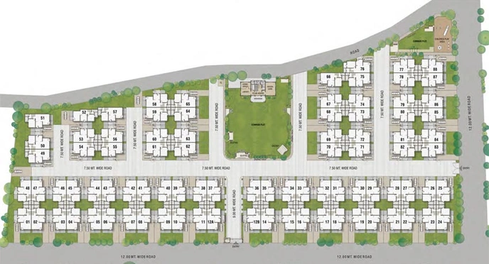 Master Plan of Shaligram Garden Homes in South Bopal, Ahmedabad - Image 71751
