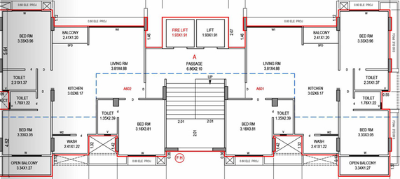 Floor Plan of Builtology The Residence in Pal, Surat - Image 70887