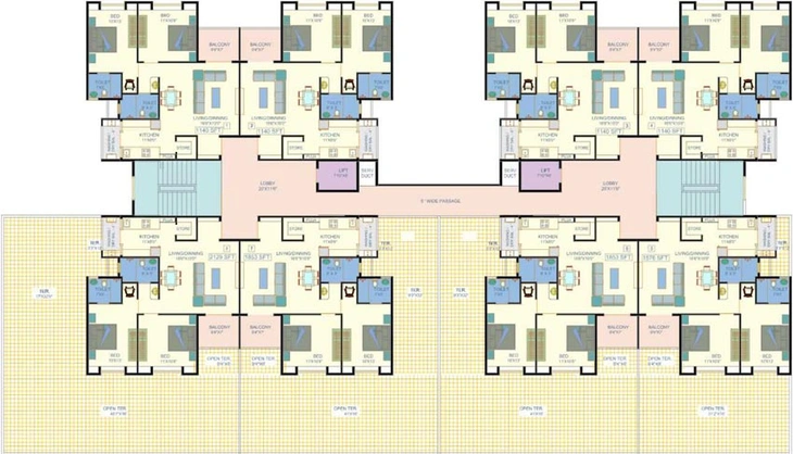Floor Plan of Deepak Sunflower City in Pathardi Phata, Nashik - Image 72326
