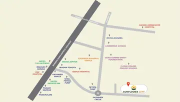 Location of Deepak Sunflower City - Image 72325