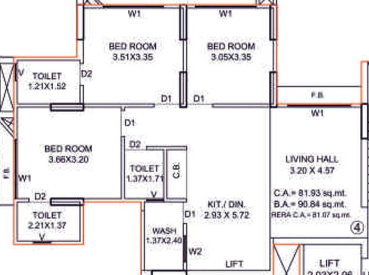 3 BHK Flat in Hasti Shree Hari Sakar in Punagam, Surat - Image 605148