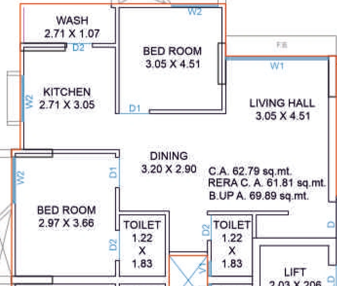 2 BHK Flat in Hasti Shree Hari Sakar in Punagam, Surat - Image 605147
