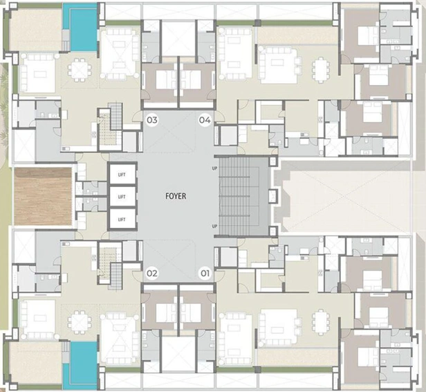 Floor Plan of Neptune Greenwoods Abode in Sevasi, Vadodara - Image 71328