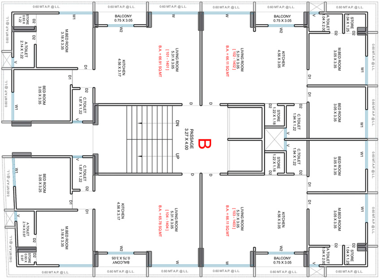 Floor Plan of Nikunj Mithila Palace in Mota Varachha, Surat - Image 71451