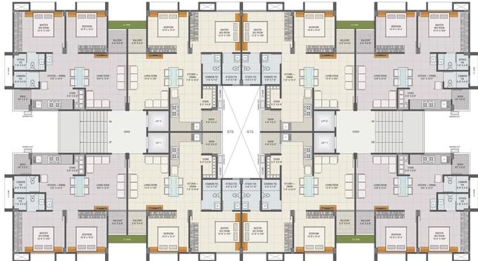 Floor Plan of Suryam Elegance in Vastral, Ahmedabad - Image 72795