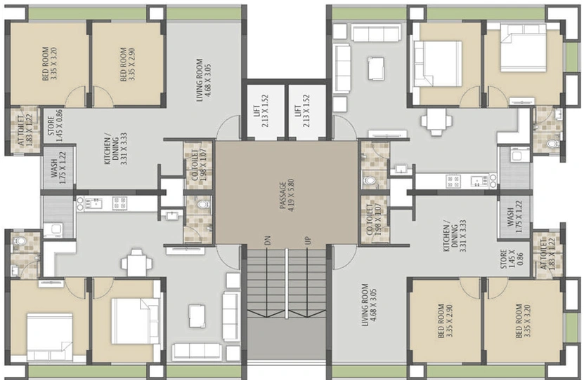 Floor Plan of Gopinath Shree Hari Nirmana in Dindoli, Surat - Image 70700