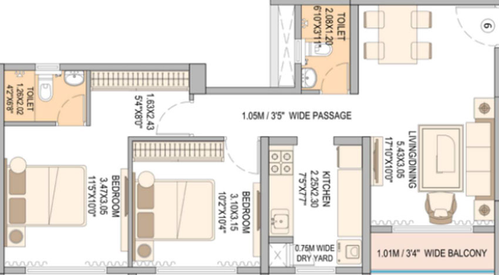 2 BHK Flat in Sheth Vasant Blossom in Andheri East, Mumbai - Image 447894
