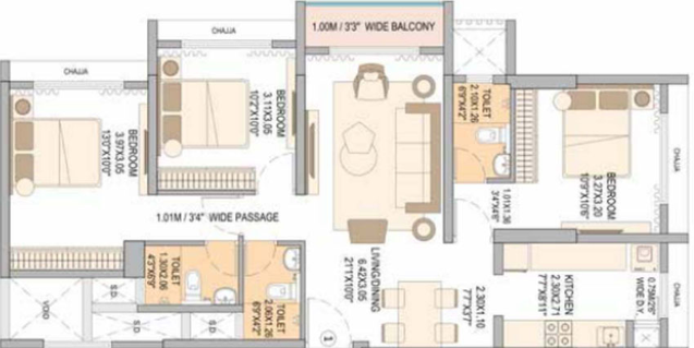 3 BHK Flat in Sheth Vasant Blossom in Andheri East, Mumbai - Image 447896