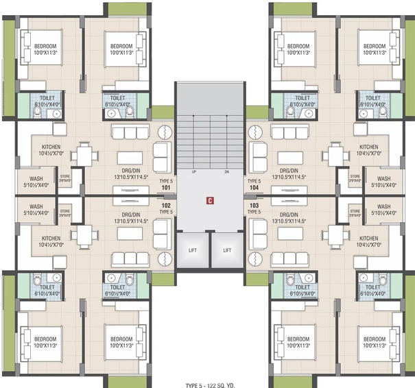 Floor Plan of Suryam Pride in Vastral, Ahmedabad - Image 72039