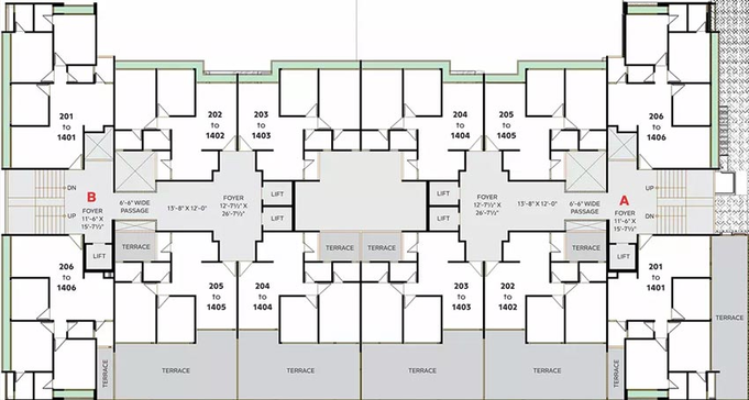 Floor Plan of Vivaan Elysium in Zundal, Ahmedabad - Image 73493