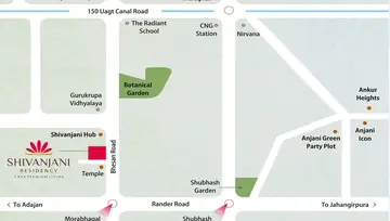 Location of Atmiya Shivanjani Residency - Image 71165