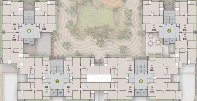 Floor Plan of Vivaan Oliver in Zundal, Ahmedabad - Image 70365