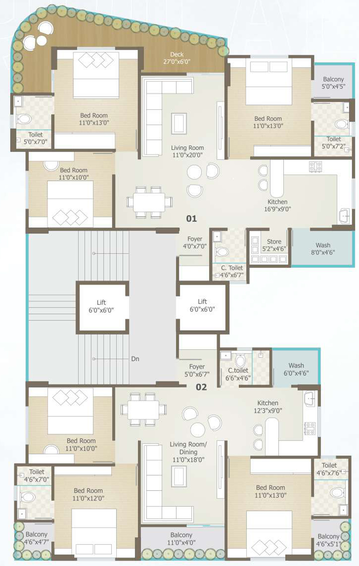 Floor Plan of Samanvay Sapphire in Vemali, Vadodara - Image 71136