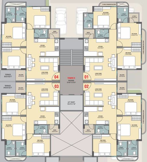 Floor Plan of Samanvay Symphony in Waghodia Road, Vadodara - Image 103480
