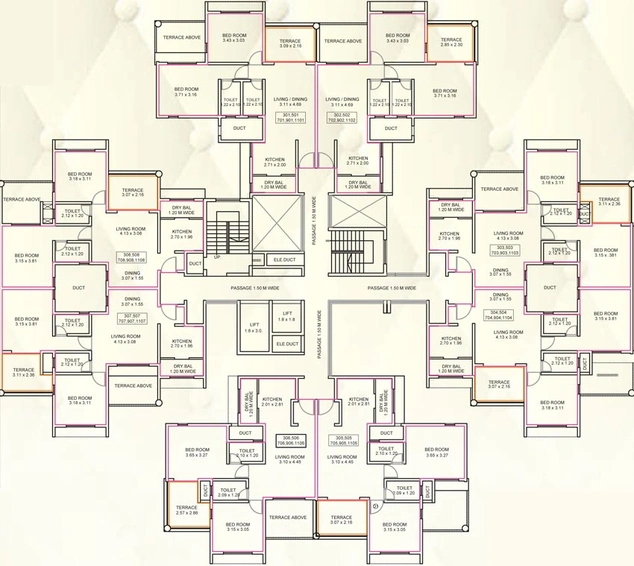 Floor Plan of Amit Eka in Pathardi Phata, Nashik - Image 70397