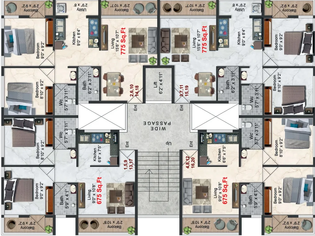 Floor Plan of Godavari Atharv Park in Makhmalabad, Nashik - Image 70404
