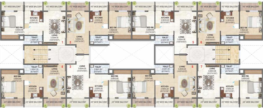 Floor Plan of Karda Hari Sparsh 3 in Deolali Gaon, Nashik - Image 72518