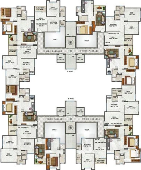 Floor Plan of Nerkar Ganesh Atria in Kamatwade, Nashik - Image 72553