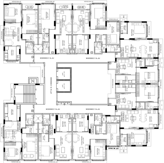 Floor Plan of Gagangiri Aerovista in Andheri East, Mumbai - Image 70411