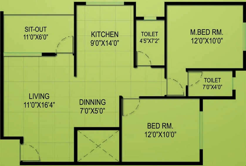 2 BHK Flat in Nerkar Ganesh Signifia in Indira Nagar, Nashik - Image 590923