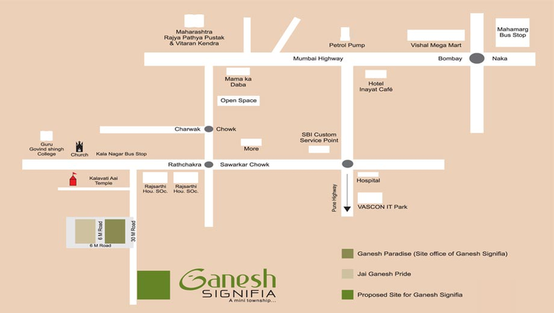 Location of Nerkar Ganesh Signifia in Indira Nagar, Nashik - Image 72130