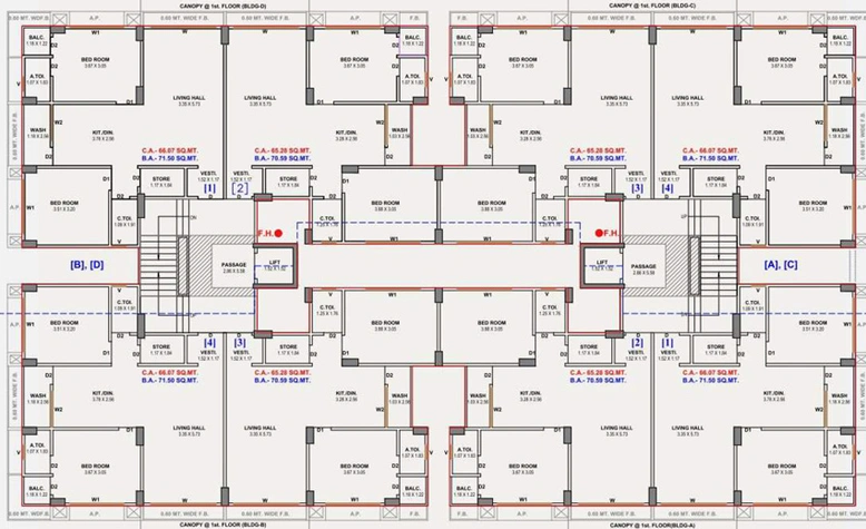 Floor Plan of Dhara Homes in Mota Varachha, Surat - Image 70807