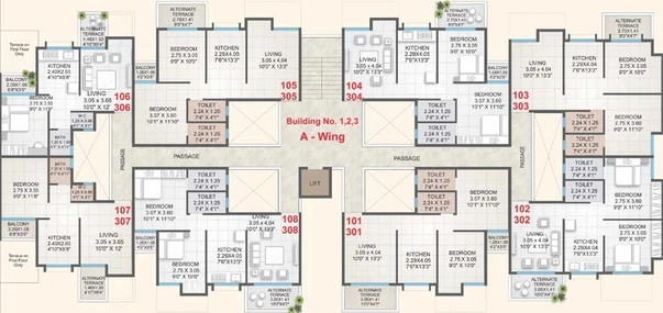 Floor Plan of Roongta Chitrakoot in Indira Nagar, Nashik - Image 72311