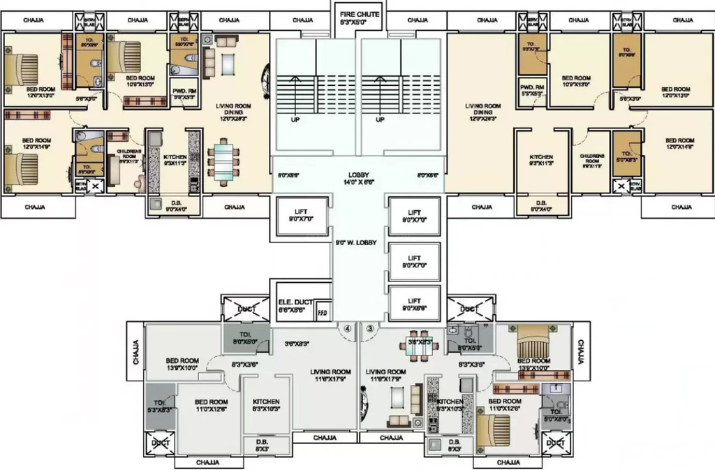 Floor Plan of Vora Centrico in Malad West, Mumbai - Image 24272