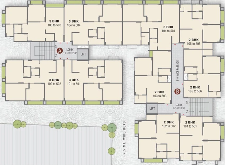 Floor Plan of Rashmi Pearl 2 in Narolgam, Ahmedabad - Image 71960