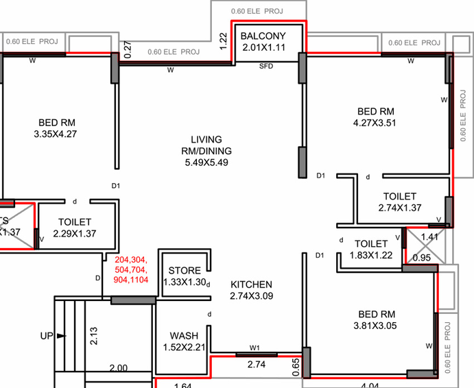 3 BHK Flat in Primula Suryam Primrose in Pal Gam, Surat - Image 587645