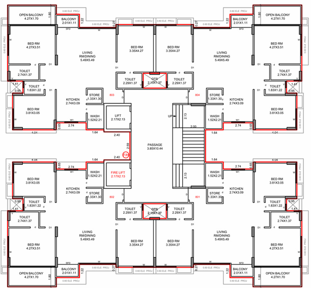 Floor Plan of Primula Suryam Primrose in Pal Gam, Surat - Image 70967
