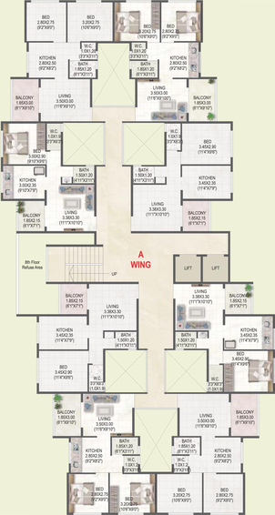 Floor Plan of Roongta Shree Tirumala Gulmohar in Makhmalabad, Nashik - Image 70436