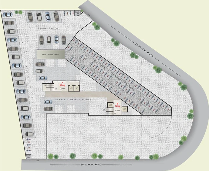 Master Plan of Roongta Shree Tirumala Gulmohar in Makhmalabad, Nashik - Image 70437